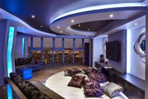 dekorasi interior plafon gypsum